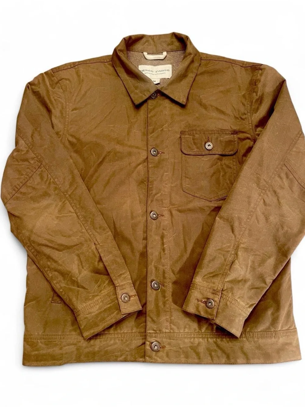 Thursday Boot Company Waxed Canvas Field Jacket Coyote Brown Medium Like New
